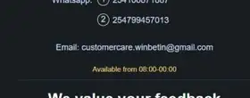 Tuzowins customer care WhatsApp numbers, email and hours
